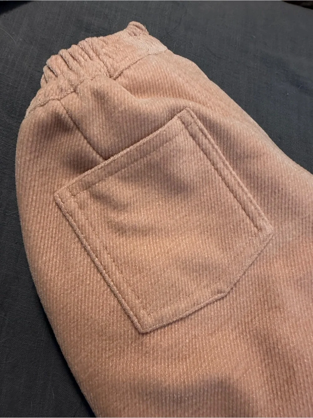 New!!   Zara Peach Super Soft Plush Corduroy Pull-On Joggers